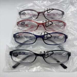 Kerecsen Reading Glasses 4 Pairs Fashion Ladies Readers Spring Hinge +3.50